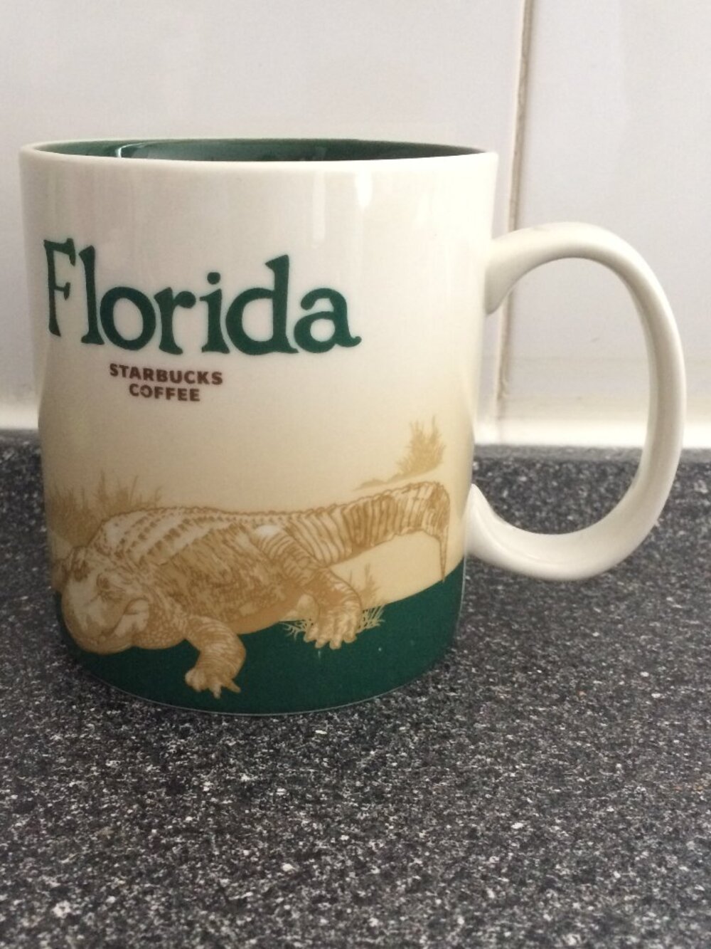 Starbucks 2011 Collector Series Florida Coffee Mug Alligator Ceramic 16 oz
